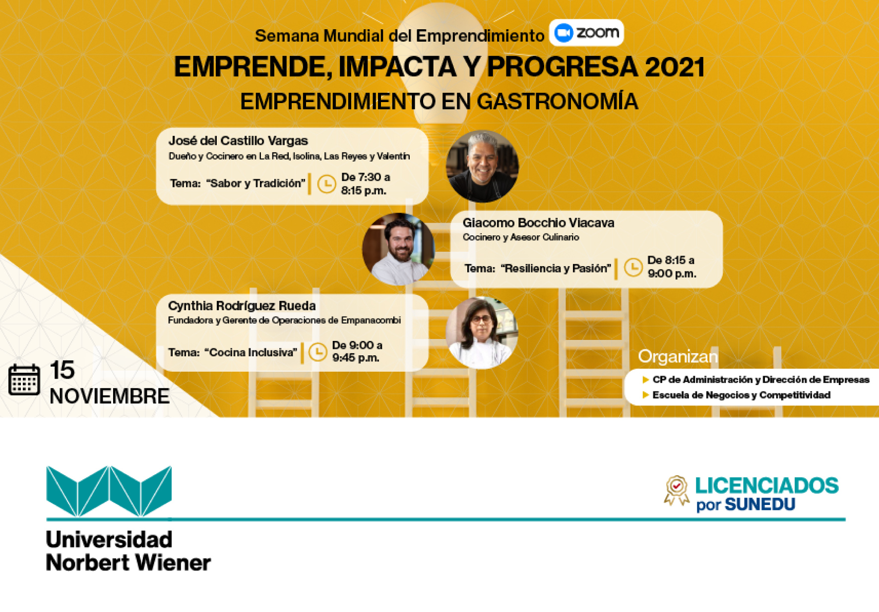 EAP DE NEGOCIOS Y COMPETITIVIDAD REALIZARÁ CICLO DE CONFERENCIAS VIRTUALES CON LA PARTICIPACIÓN DE RECONOCIDOS EMPRENDEDORES PERUANOS