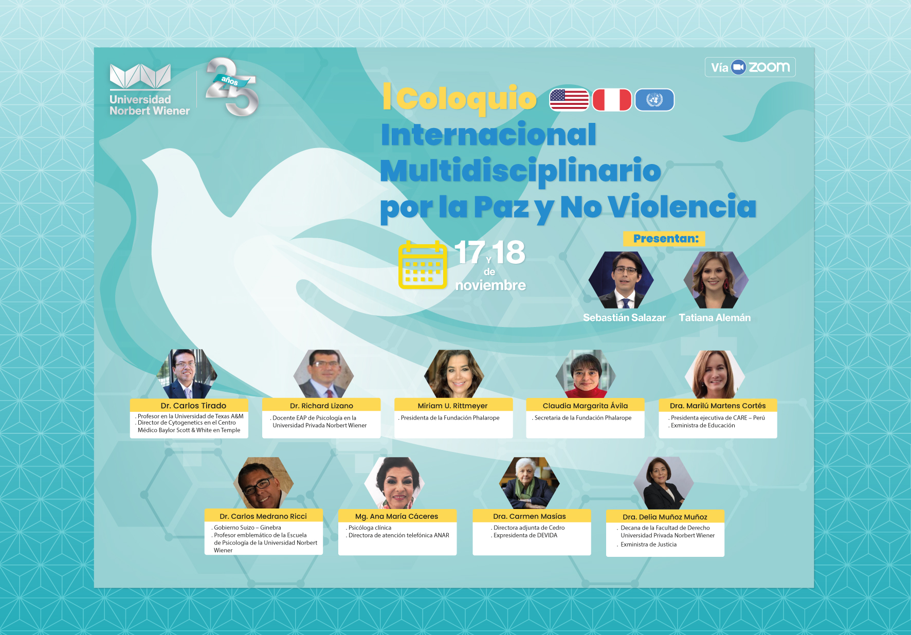 EAP DE PSICOLOGÍA ORGANIZA I COLOQUIO INTERNACIONAL MULTIDISCIPLINARIO POR LA PAZ Y NO VIOLENCIA