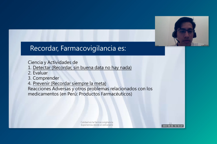 FACULTAD DE FARMACIA Y BIOQUÍMICA REALIZA CICLO DE CONFERENCIAS INTERNACIONALES COMO PARTE DE LA HORA FARMACÉUTICA