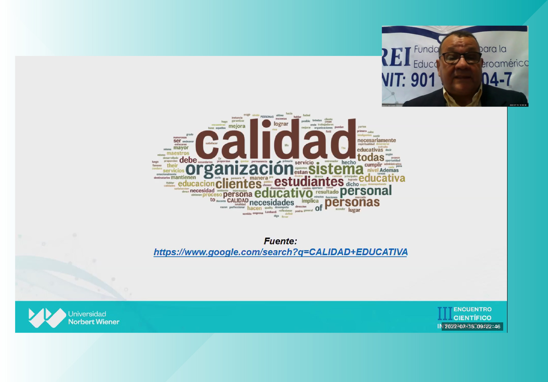 UNIVERSIDAD NORBERT WIENER ORGANIZÓ TERCER ENCUENTRO CIENTÍFICO INTERNACIONAL, EN MODALIDAD VIRTUAL