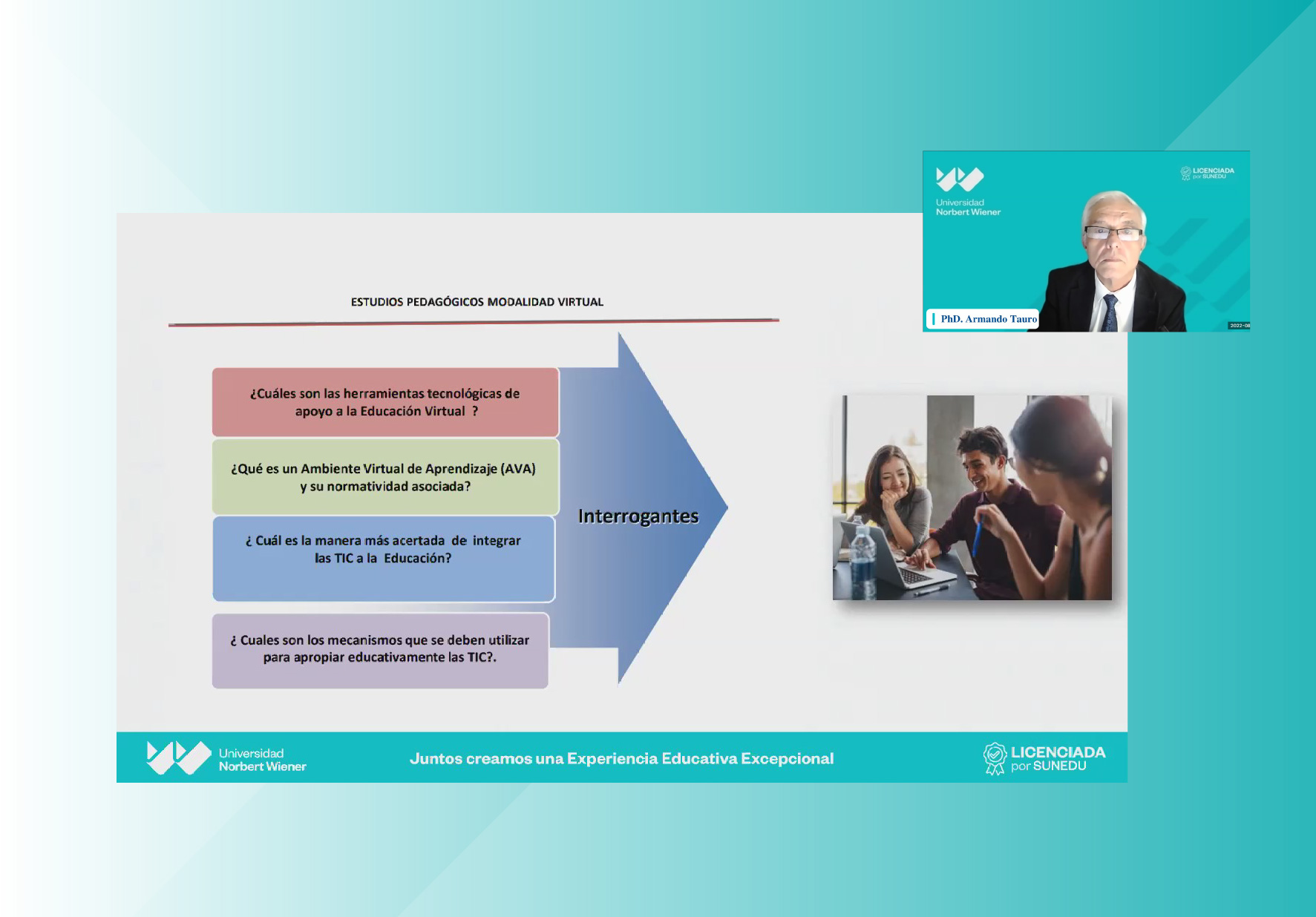 DIRECCIÓN DE INNOVACIÓN Y EDUCACIÓN VIRTUAL DE LA UNIVERSIDAD NORBERT WIENER ORGANIZÓ WEBINAR SOBRE LAS VENTAJAS DE LA EDUCACIÓN A DISTANCIA