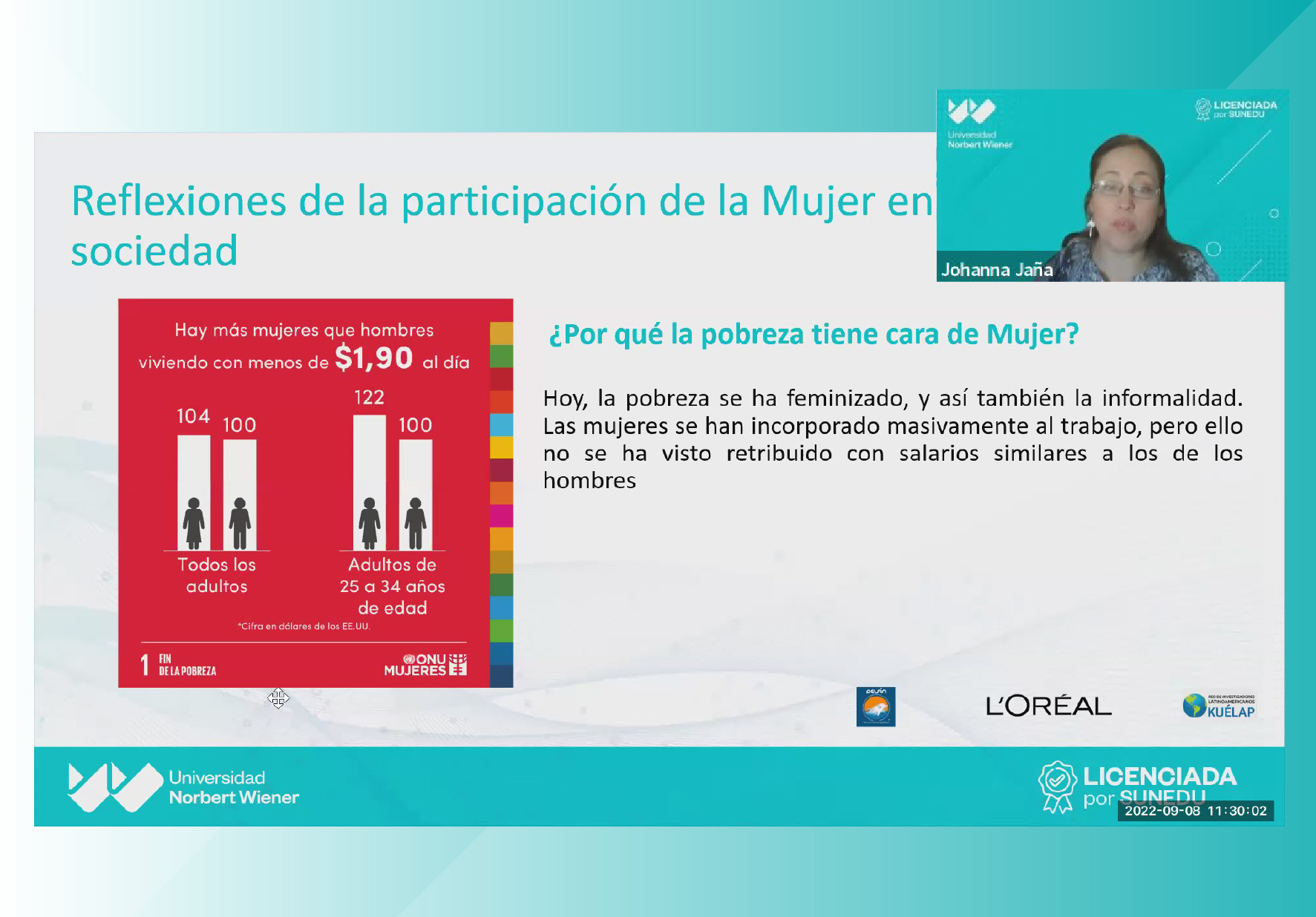 VICERRECTORADO DE INVESTIGACIÓN REALIZÓ PRIMER FORO INTERNACIONAL DE LA PARTICIPACIÓN DE LA MUJER CIENTÍFICA EN LA SOCIEDAD