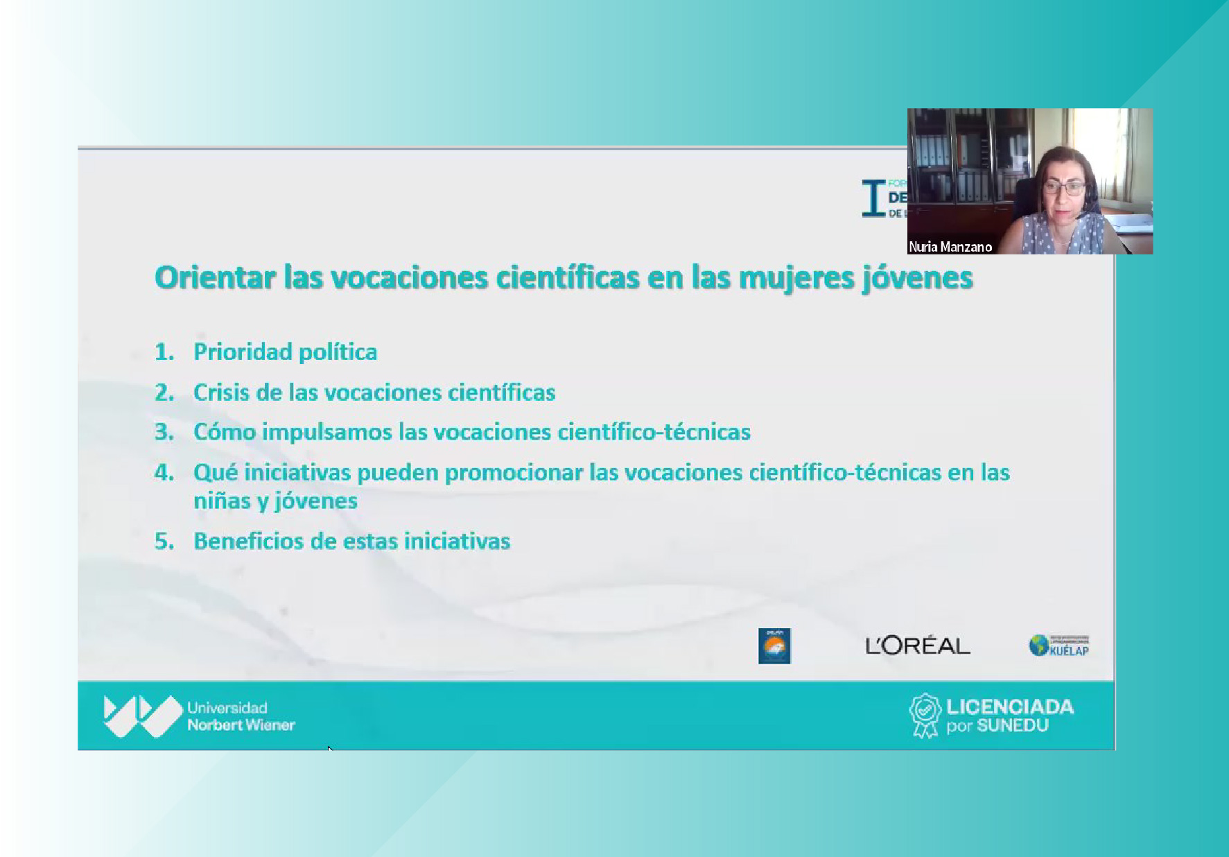 VICERRECTORADO DE INVESTIGACIÓN REALIZÓ PRIMER FORO INTERNACIONAL DE LA PARTICIPACIÓN DE LA MUJER CIENTÍFICA EN LA SOCIEDAD