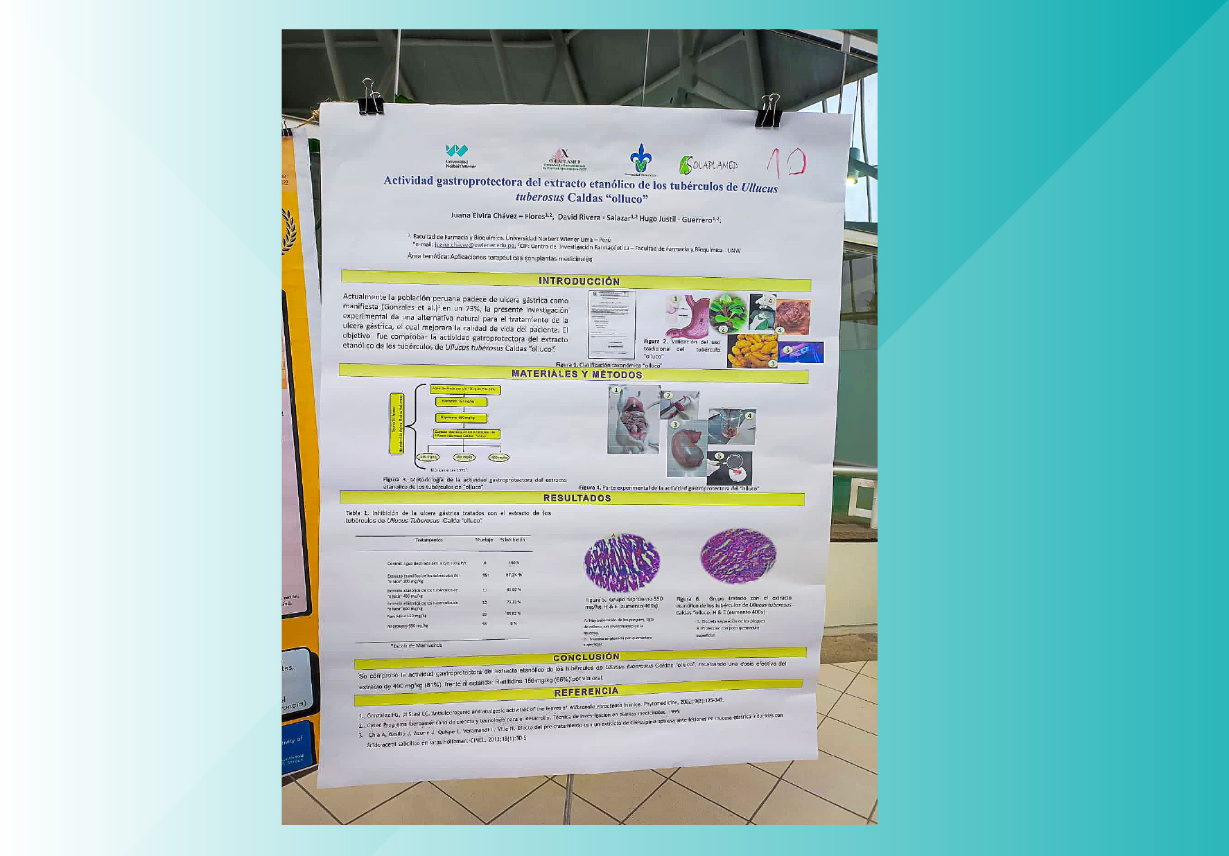 DOCENTE INVESTIGADORA DE LA FACULTAD DE FARMACIA Y BIOQUÍMICA DE NORBERT WIENER OBTUVO EL PRIMER PUESTO EN EVENTOS CIENTÍFICOS REALIZADOS EN PERÚ Y MÉXICO