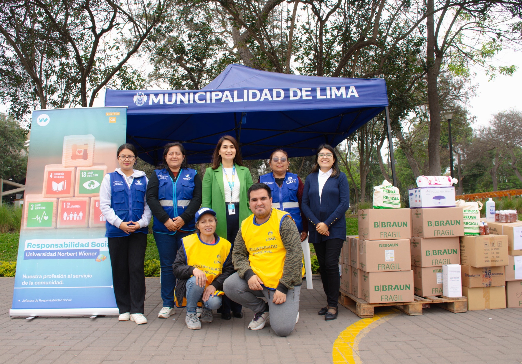 UNIVERSIDAD NORBERT WIENER ENTREGÓ A LA MUNICIPALIDAD DE LIMA DONATIVOS RECAUDADOS PARA COMPATRIOTAS AFECTADOS POR LOS INCENDIOS EN LA AMAZONÍA