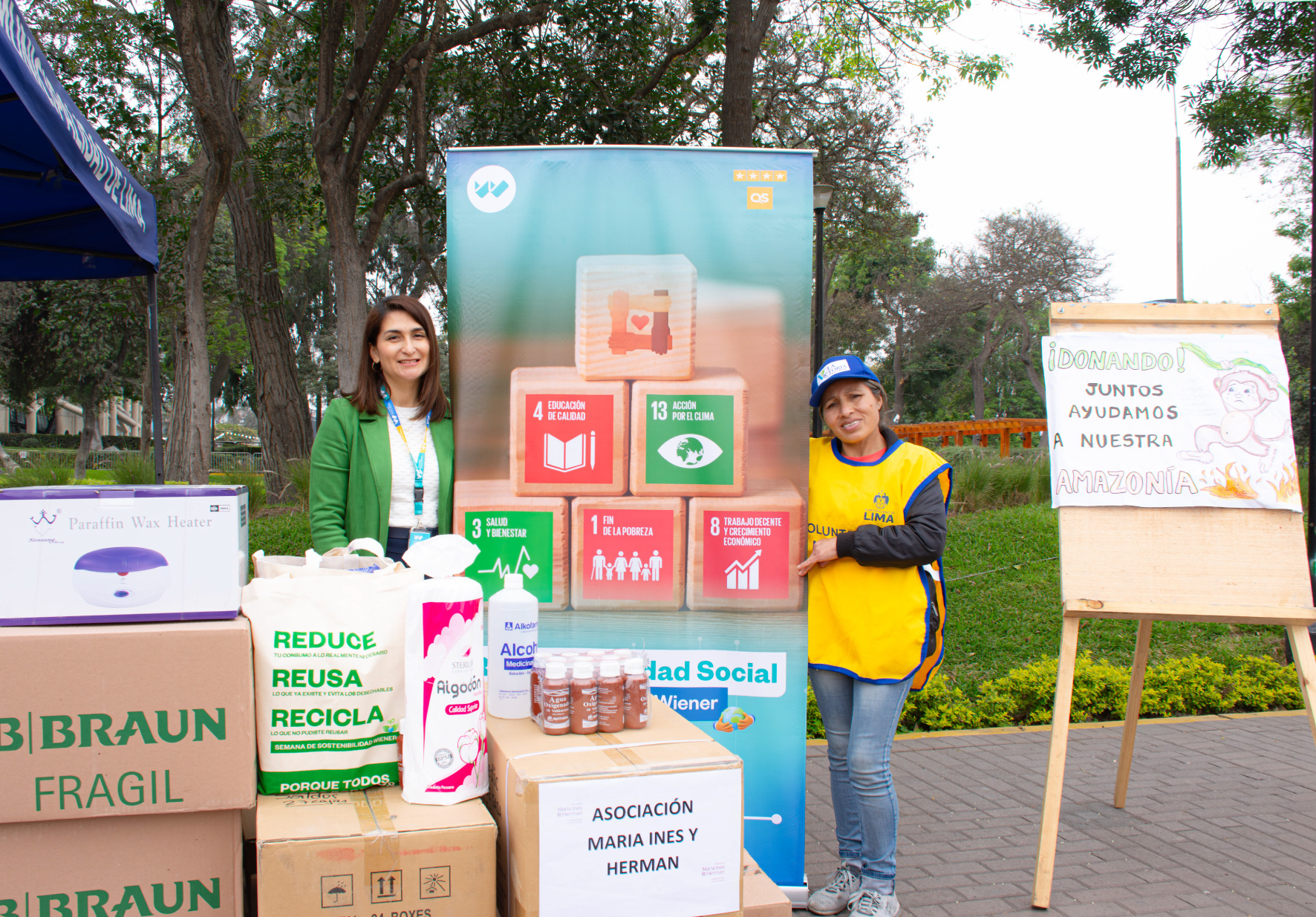 UNIVERSIDAD NORBERT WIENER ENTREGÓ A LA MUNICIPALIDAD DE LIMA DONATIVOS RECAUDADOS PARA COMPATRIOTAS AFECTADOS POR LOS INCENDIOS EN LA AMAZONÍA