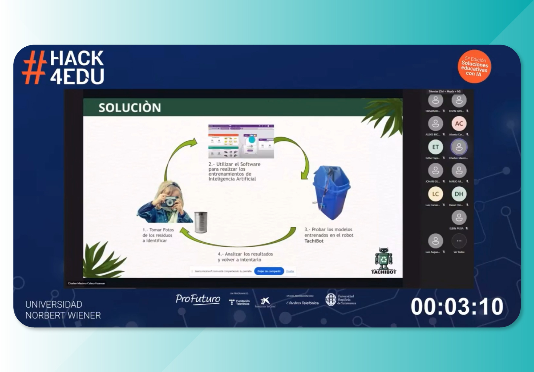 PROYECTO PRESENTADO POR DOCENTE Y EGRESADOS DE INGENIERÍA DE SISTEMAS E INFORMÁTICA DE LA UNW QUEDÓ FINALISTA EN COMPETENCIA INTERNACIONAL DE HACKATON