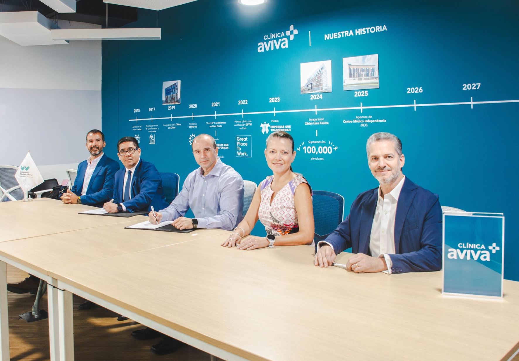UNIVERSIDAD NORBERT WIENER Y CLÍNICA AVIVA SUSCRIBEN CONVENIO MARCO DE COOPERACIÓN INTERINSTITUCIONAL EN BENEFICIO DE NUESTROS ESTUDIANTES Y EGRESADOS