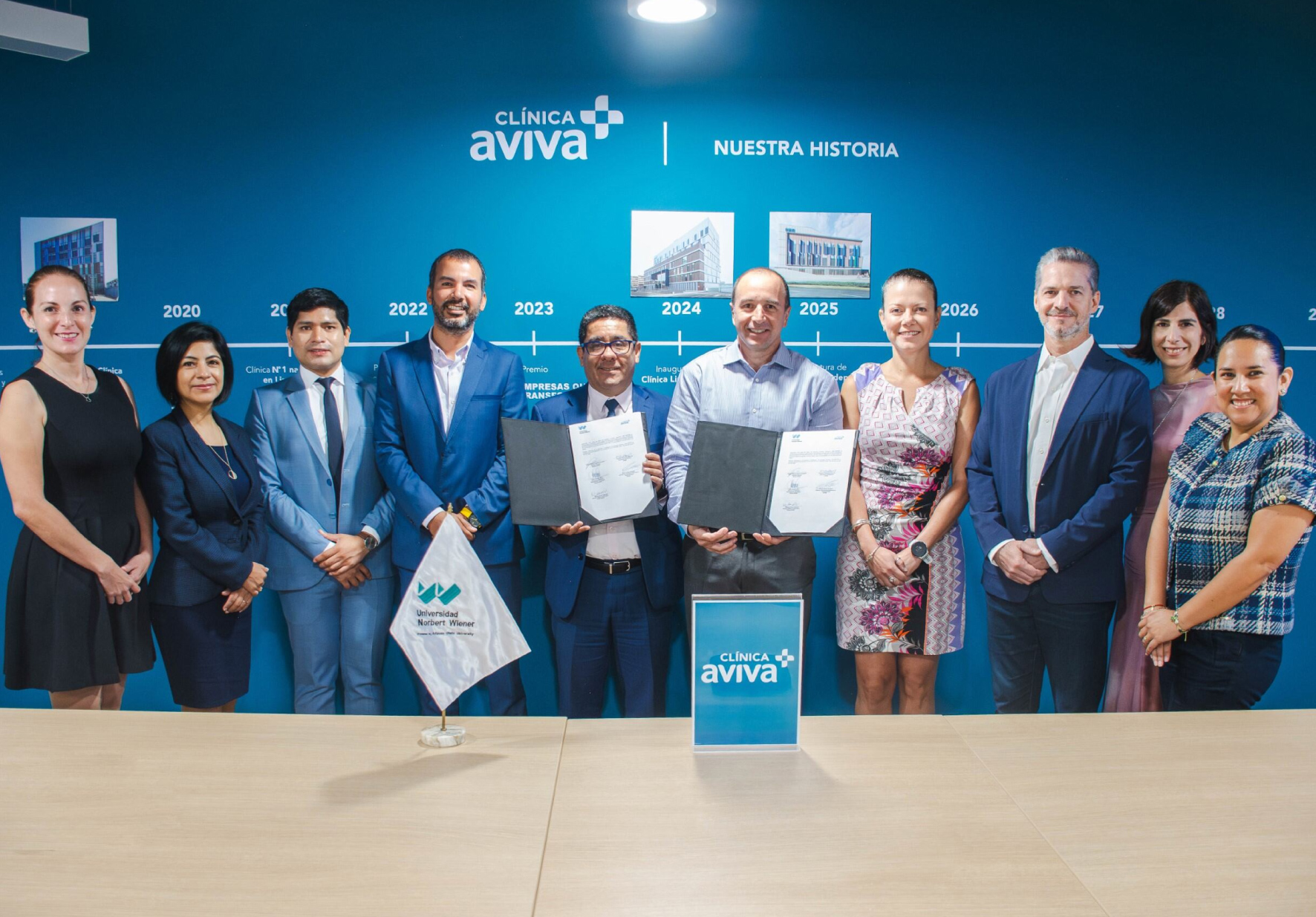 UNIVERSIDAD NORBERT WIENER Y CLÍNICA AVIVA SUSCRIBEN CONVENIO MARCO DE COOPERACIÓN INTERINSTITUCIONAL EN BENEFICIO DE NUESTROS ESTUDIANTES Y EGRESADOS