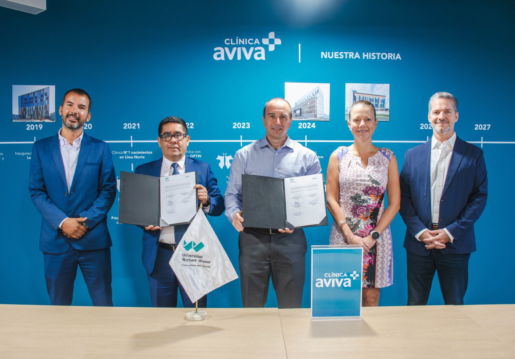 UNIVERSIDAD NORBERT WIENER Y CLÍNICA AVIVA SUSCRIBEN CONVENIO MARCO DE COOPERACIÓN INTERINSTITUCIONAL EN BENEFICIO DE NUESTROS ESTUDIANTES Y EGRESADOS